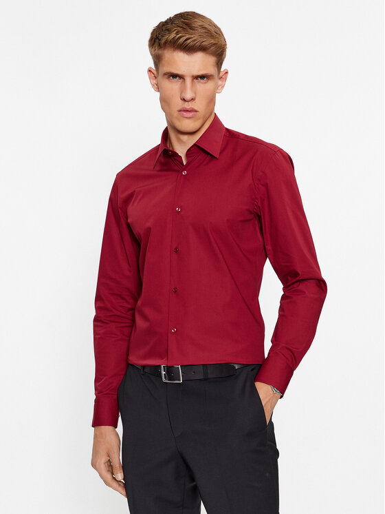 BOSS Boss Košeľa H-Hank-Kent-C1-214 50469345 Červená Slim Fit