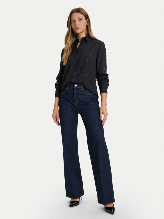 Guess Guess Košulja W5BH80 W2982 Crna Regular Fit