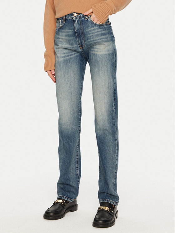 ViCOLO Jeans Hlače DS0103 Modra Straight Leg