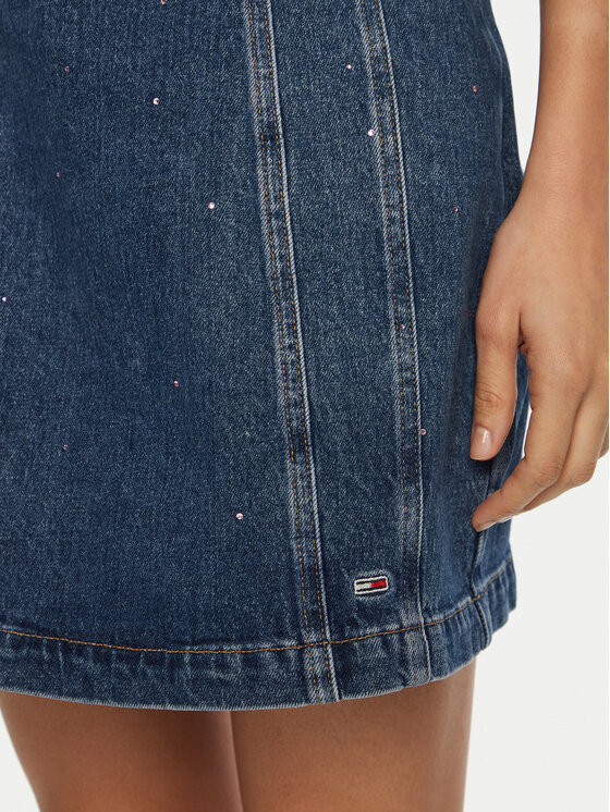 Tommy Jeans Tommy Jeans Džínsové šaty DW0DW19793 Modrá Slim Fit