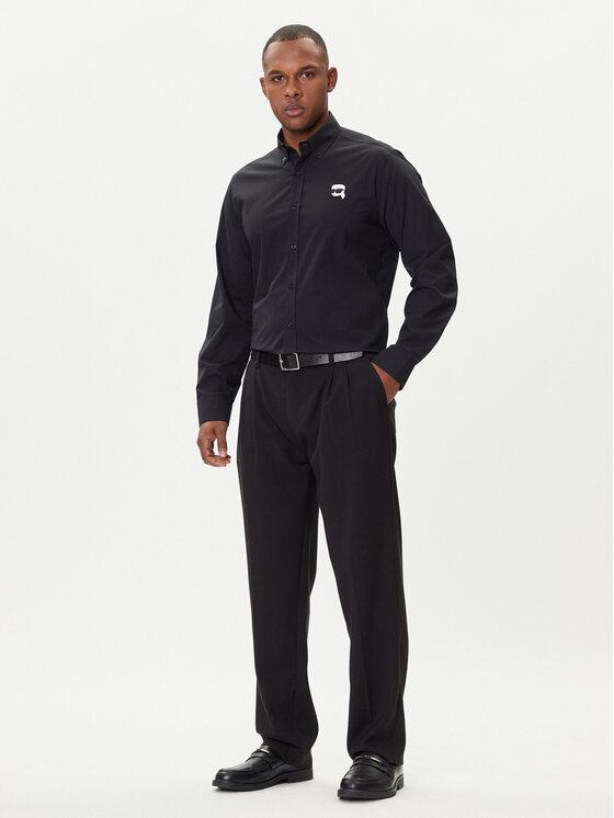 KARL LAGERFELD KARL LAGERFELD Koszula 605911 554671 Czarny Slim Fit
