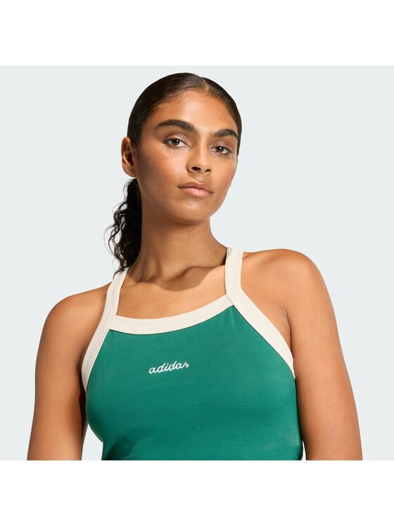 adidas adidas Top Seasonal Essentials Colorpop JZ0195 Grün Slim Fit