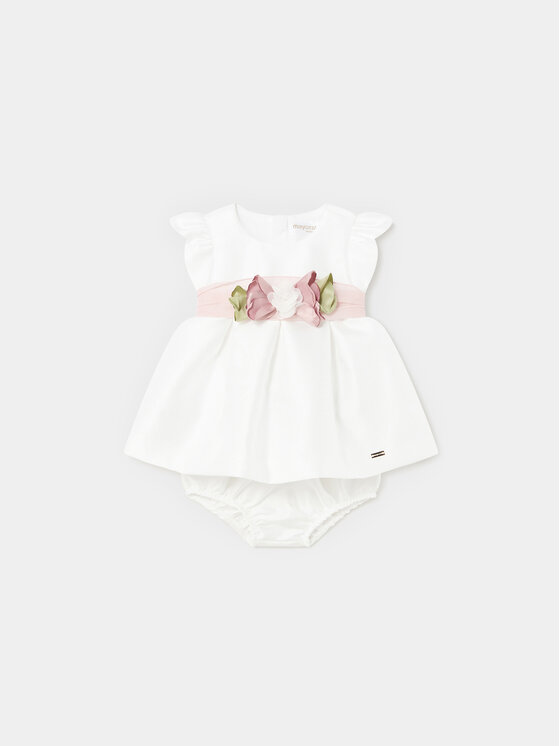 Mayoral Mayoral Elegantes Kleid 1823 Weiß Regular Fit