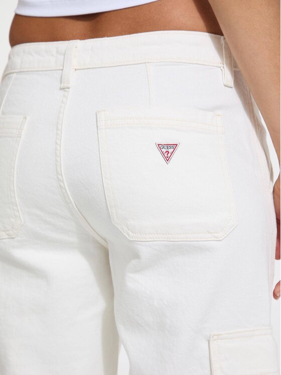 Guess Jeans Guess Jeans Jeansy 175297 Bílá Relaxed Fit