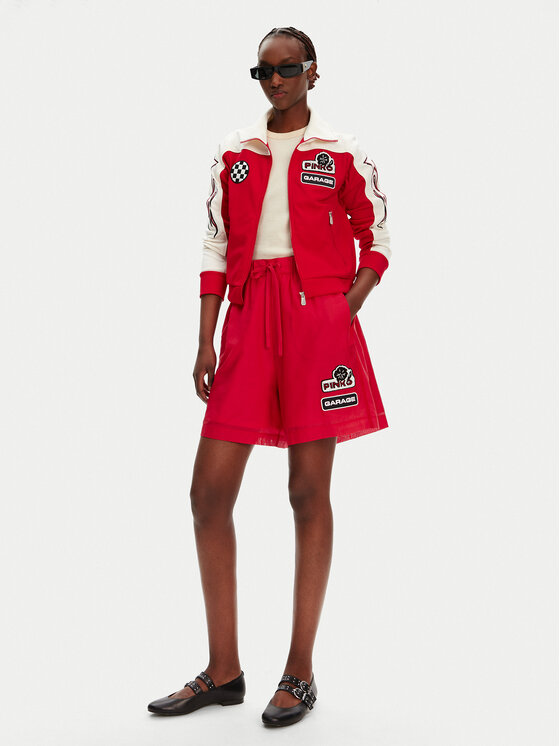 PINKO PINKO Σορτς υφασμάτινο Lewis 105243 A2M7 Κόκκινο Regular Fit