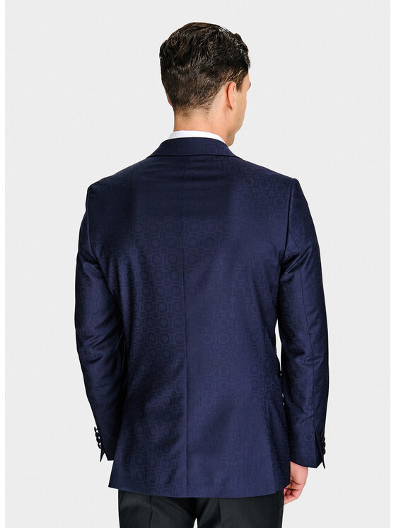 Pako Lorente Pako Lorente Marynarka P26SP-3S-003 Granatowy Slim Fit