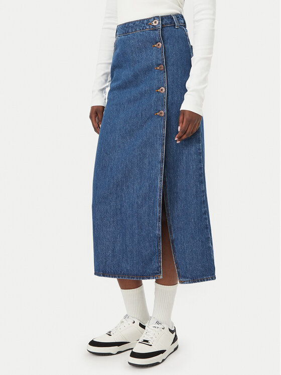 Billabong Billabong Джинсова спідниця Day Off Denim EBJDK03000 Cиній Regular Fit