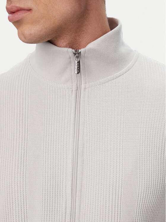 BOSS BOSS Pulóver Structure 50559332 Szürke Regular Fit