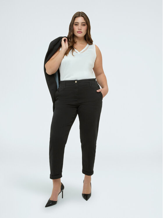 Fiorella Rubino Fiorella Rubino Pantaloni di tessuto P706T005159N033 Nero Regular Fit