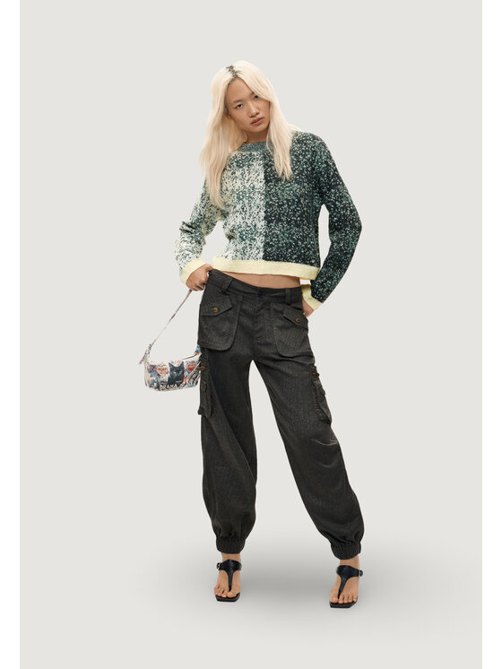 Desigual Desigual Sweter JERS_EARTH Zielony Casual Fit