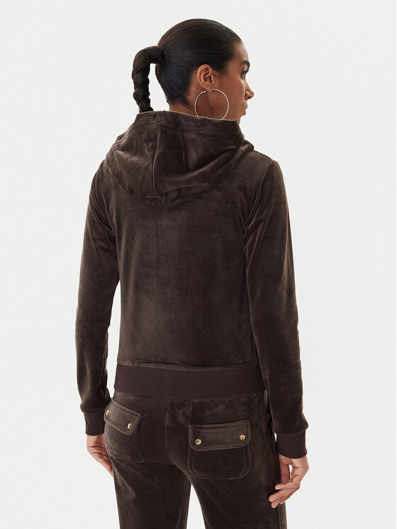 Juicy Couture Juicy Couture Світшот Robertson JCAP176G Коричневий Slim Fit