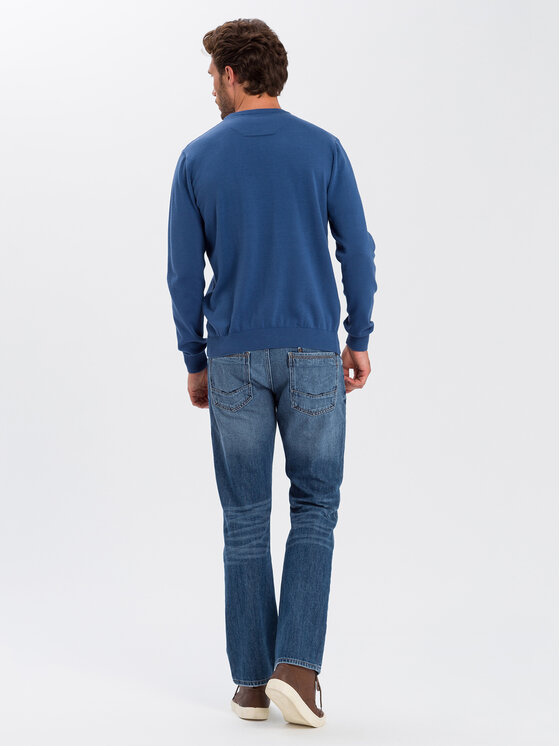 Cross Jeans Cross Jeans Sweter 34156-005 Niebieski Regular Fit