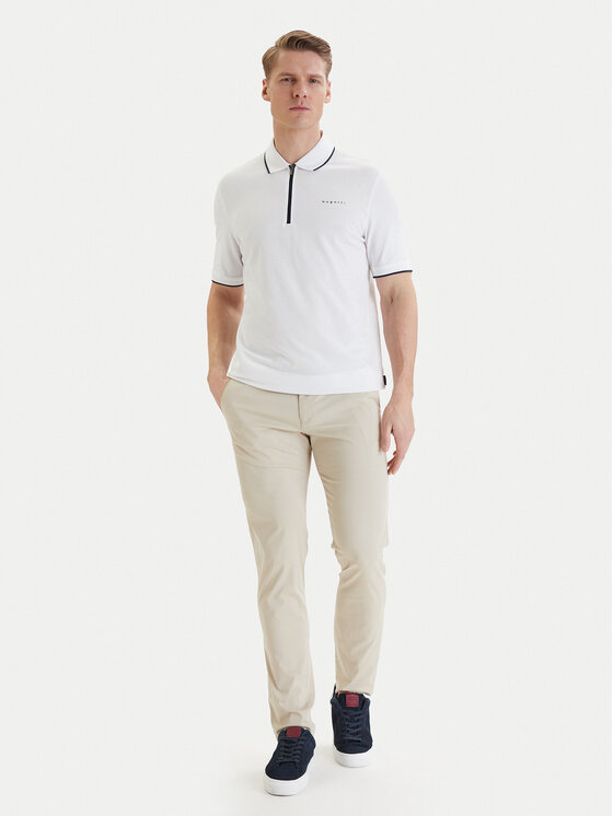 Bugatti Bugatti Polo 8150-75033C Balts Regular Fit