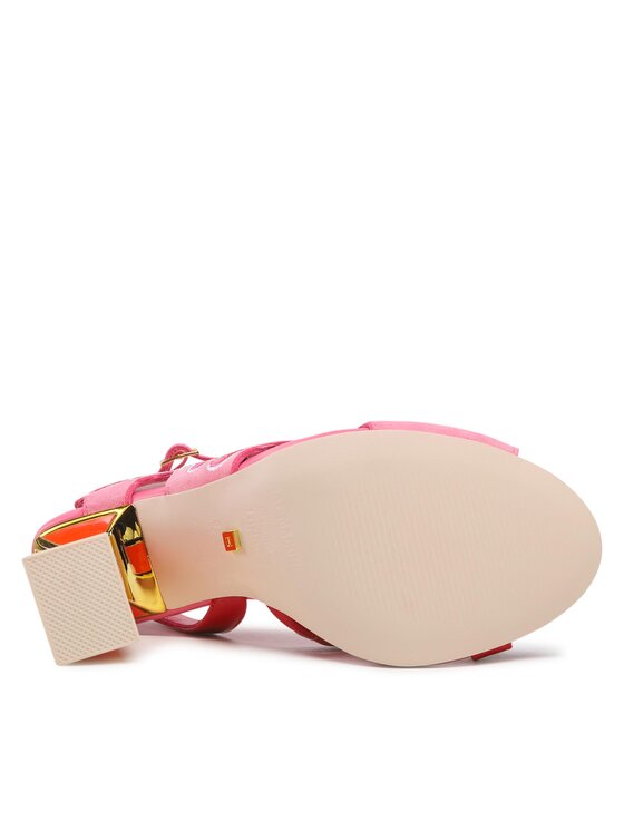 Sandales en cuir oran Hermès Rose taille 38.5 EU en Cuir - 47315956