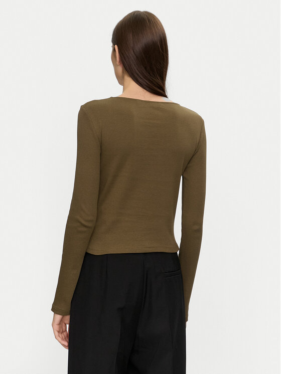 Brave Soul Brave Soul Bluza LLT-248NALA Khaki Slim Fit