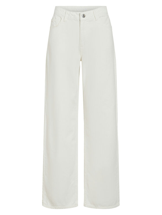 Vila Vila Τζιν Palma 14105535 Λευκό Wide Leg