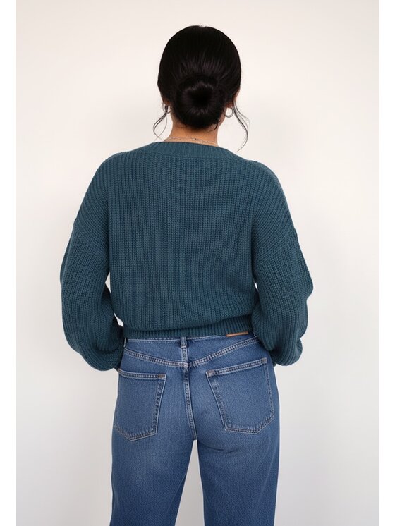 FIGL FIGL Kardigan M1263 Modrá Regular Fit