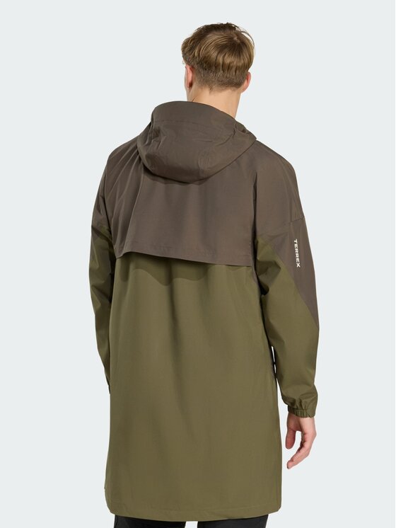 adidas adidas Parka Terrex Multi 2 Layer CLIMAPROOF Rain Zielony Regular Fit