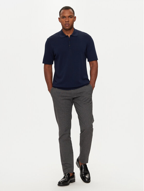 Sisley Sisley Polo marškinėliai 112AS300H Tamsiai mėlyna Regular Fit