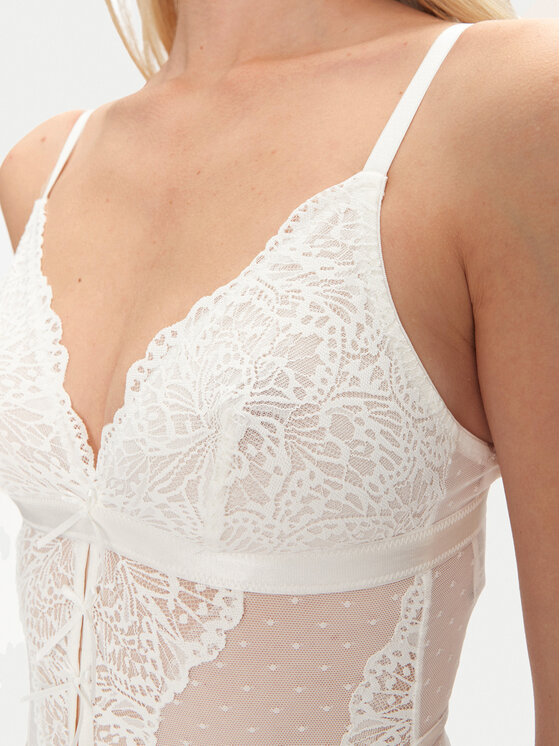 Hunkemöller Hunkemöller Боді Posie 301853 Білий