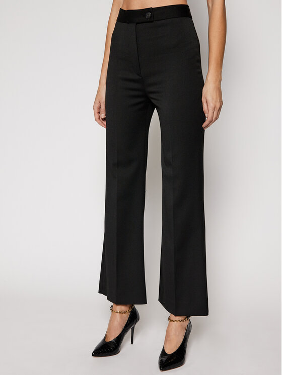 Victoria Victoria Beckham Victoria Victoria Beckham Hlače iz tkanine Lightweight Stretch 2121WTR002202A Črna Slim Fit