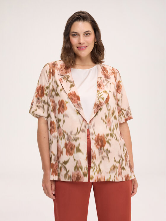 Fiorella Rubino Fiorella Rubino Marynarka R016T001390N0S1 Kremowy Regular Fit