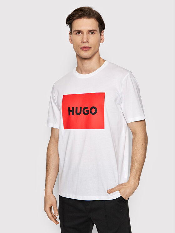 Hugo T-shirt Dulive222 50467952 Bijela Regular Fit