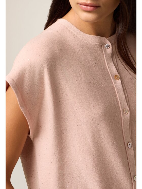 Oltre Oltre Cardigan M495J005256N006 Rosa Regular Fit