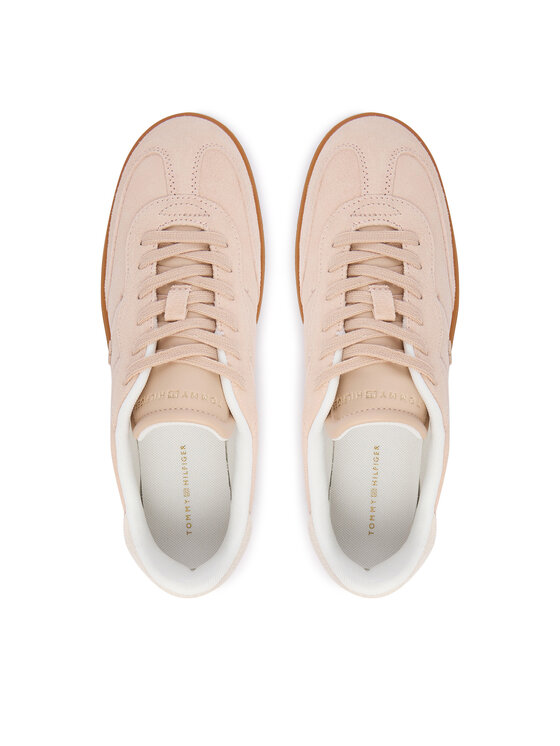 Tommy Hilfiger Tommy Hilfiger Tossud Th Monogram Plaque Suede Trainers FW0FW09180 Roosa