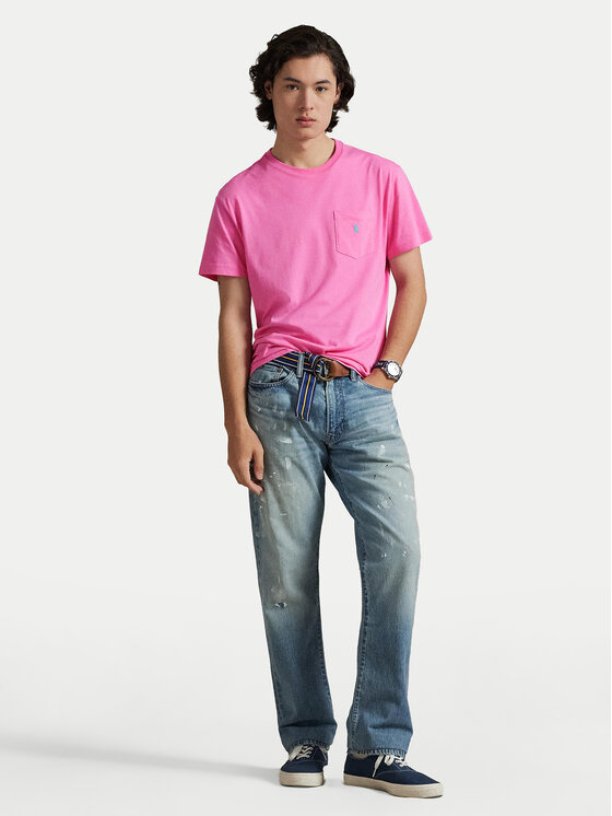 Polo Ralph Lauren Polo Ralph Lauren T-Shirt 710671438511 Różowy Custom Slim Fit