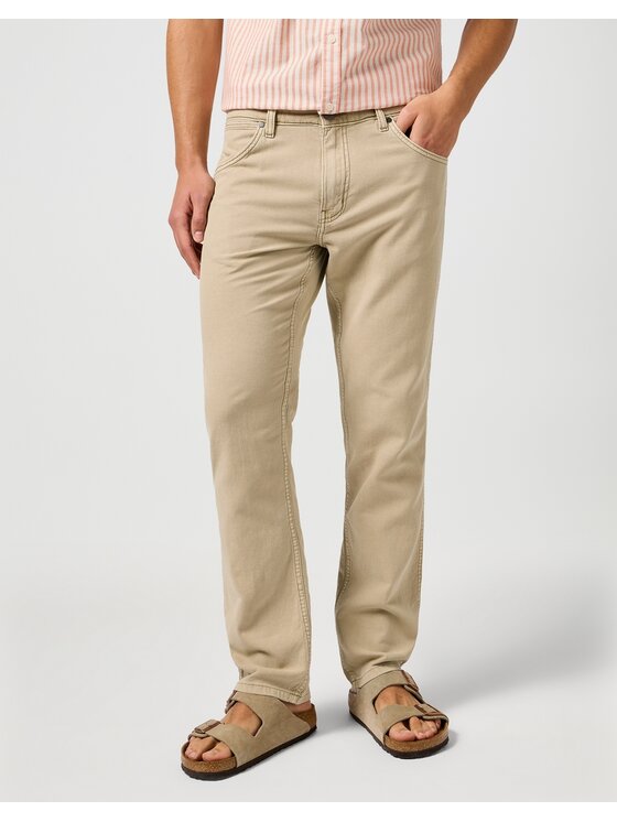 Wrangler Wrangler Jeansy GREENSBORO Beżowy Straight Fit
