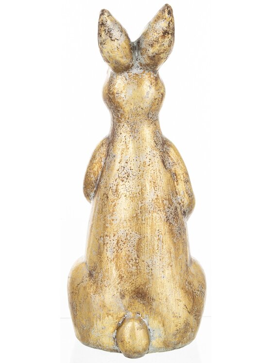 MIAhome MIAhome Figurka ceramiczna królika 31,5x13x13 cm Złoty