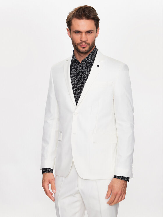 KARL LAGERFELD Костюм 105200 532039 Бял Regular Fit | Modivo.bg