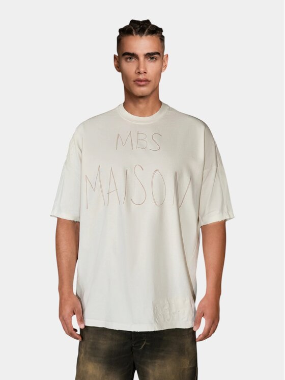 MADE BY SOCIETY MADE BY SOCIETY T-Shirt BIT-CRUSH - T17202 Biały Basic Fit
