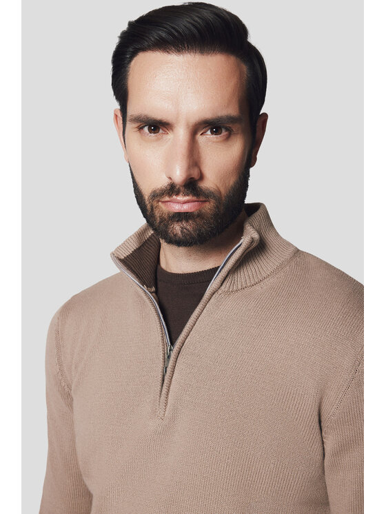 Lancerto Lancerto Sweter Johan SW073224000086 Beżowy Regular Fit