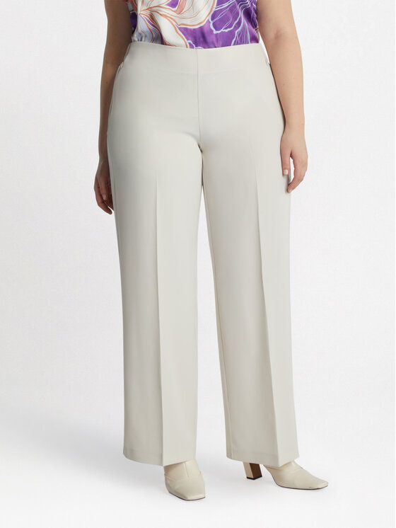 Fiorella Rubino Fiorella Rubino Pantaloni di tessuto P107T004760N002 Écru Cropp Fit