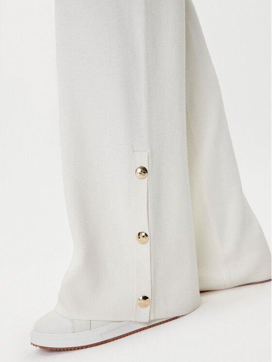 Liu Jo Sport Liu Jo Sport Pantaloni in maglia TF5252 MS59L Écru Regular Fit