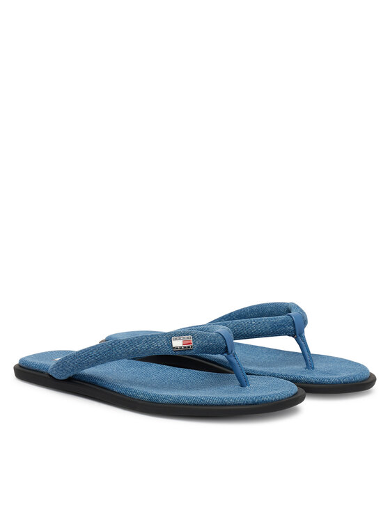 Tommy Jeans Tommy Jeans Flip flop Tjw Padded Denim Casual Sandal EN0EN03021 Albastru