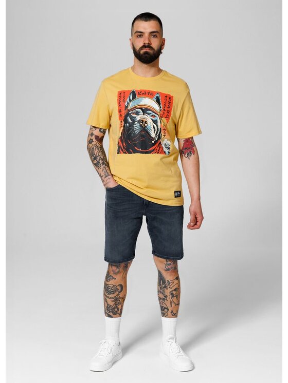 PITBULL PITBULL Szorty jeansowe Dark Wash Highlander Granatowy Regular Fit