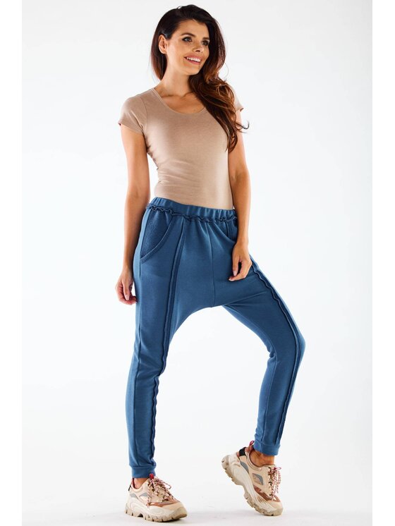 Infinite You Infinite You Dámske nohavice M274 Modrá Basic Fit