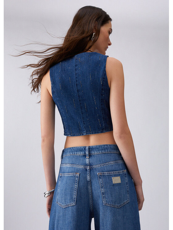 Liu Jo Liu Jo Gilet UA6188D031578033 Celeste Regular Fit