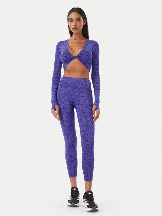 adidas adidas Koszulka techniczna Primelift Workout Snake Twist Reversible Long Sleeve T-Shirt KT4022 Fioletowy Slim Fit