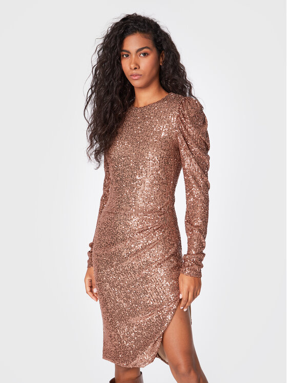 Silvian Heach Silvian Heach Коктейльна сукня Vestit CVA22264VE Коричневий Slim Fit