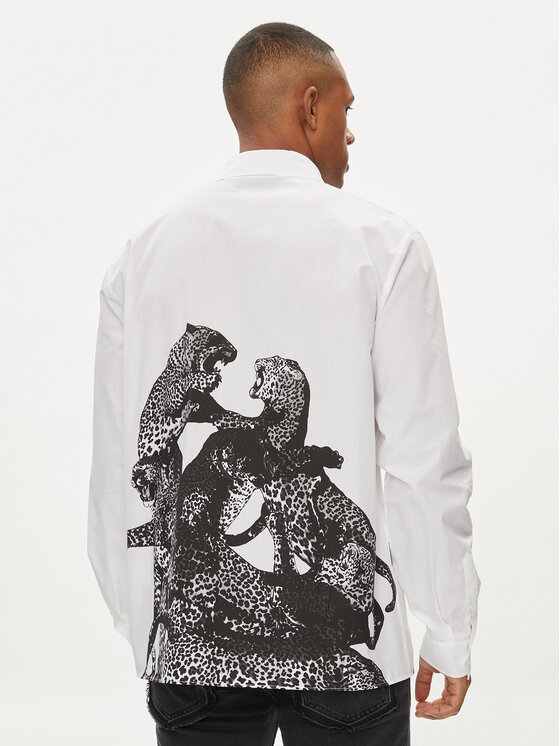 Just Cavalli Just Cavalli Риза 76OAL2S2 Бял Regular Fit