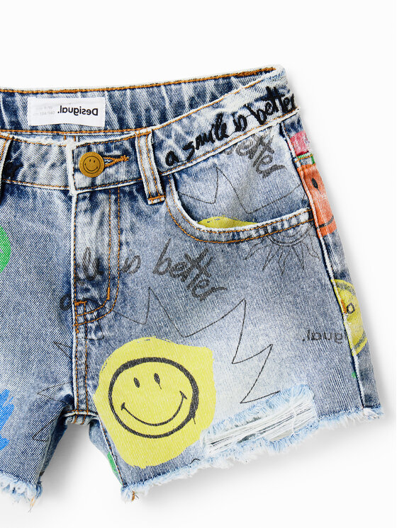 Desigual Desigual Džínsové šortky 23SGDD10 Modrá Regular Fit
