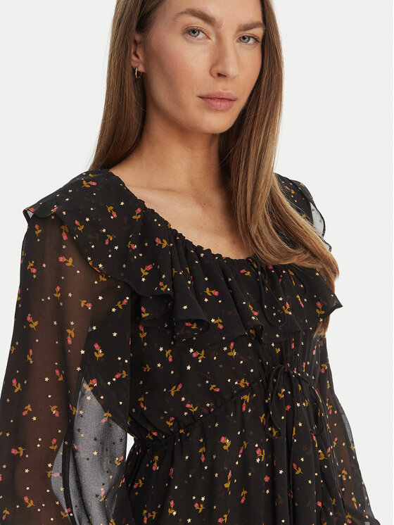 For Love & Lemons For Love & Lemons Комплект тишърт и ежедневна рокля Juliana CD2274 Черен Regular Fit