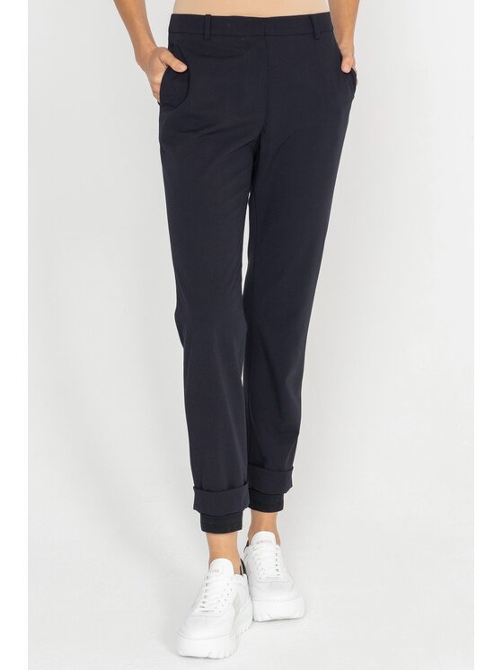 Deni Cler Milano Deni Cler Milano Spodnie materiałowe W-DC-5280-D5-A9-59-1 Granatowy Regular Fit