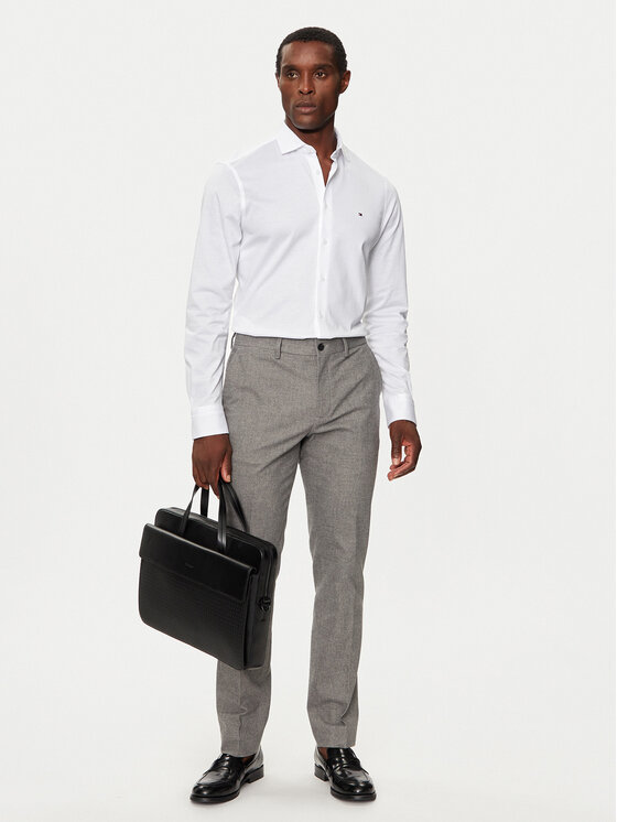 Tommy Hilfiger Tommy Hilfiger Штани з тканини MW0MW36735 Сірий Straight Fit