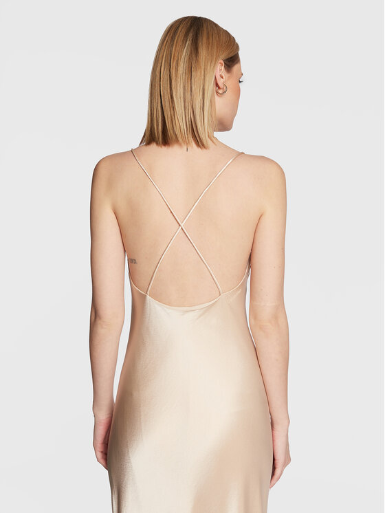 Calvin Klein Calvin Klein Koktejlové šaty K20K205537 Béžová Regular Fit