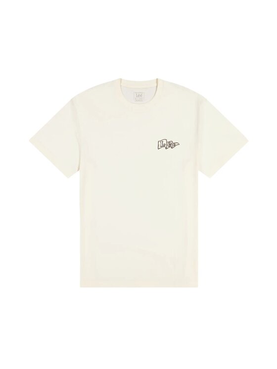 Lee Lee T-shirt FLAG TEE Bianco Regular Fit